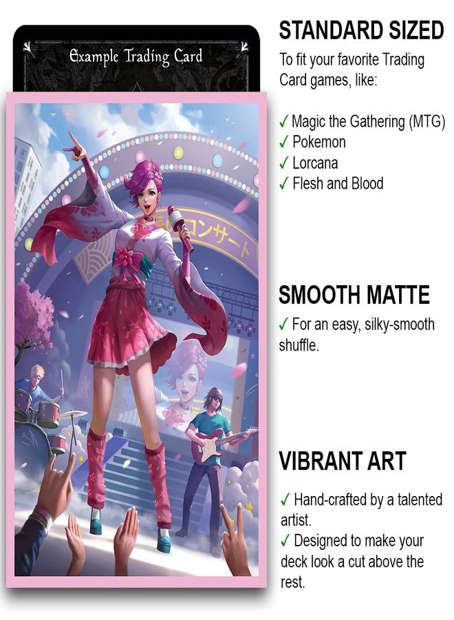 Fantasy North - Ueda Harumi - Spring Festival - 100 Smooth Matte TCG Trading Card Sleeves - Anime - Fits Magic MTG Commander Pokemon and Other Card Games - Playing Card Sleeves - Image 2